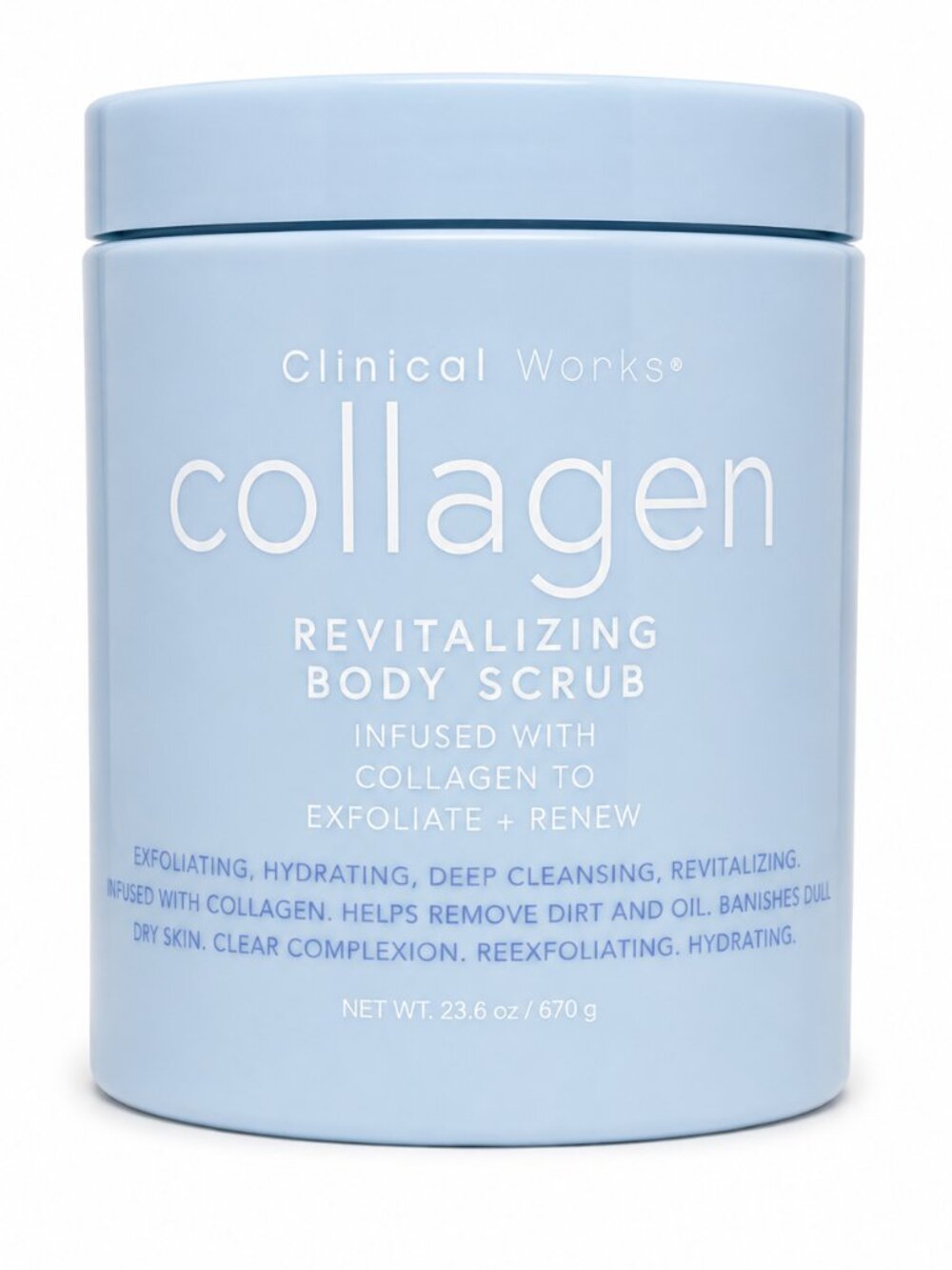 Clinical Works Collagen Revitalizing Body Scrub – 23.6 oz / 670g